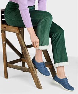 Fleece Lined Cord Trousers - LT303